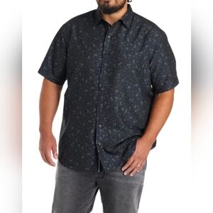 HB by DXL Men's Button Shirt Black 5XL